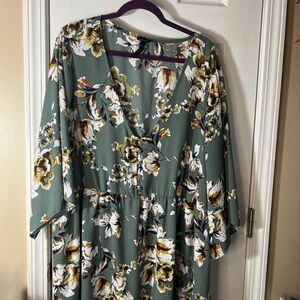 Torrid Green Dolman Sleeve Blouse